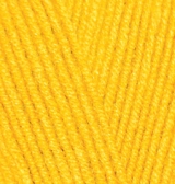 Купить пряжу ALIZE Lanagold Fine цвет 216 желтый - интернет магазин МелОптЯрн