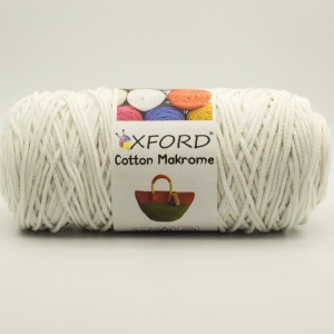 Купить пряжу Oxford  Cotton macrome  цвет Белый  - интернет магазин МелОптЯрн