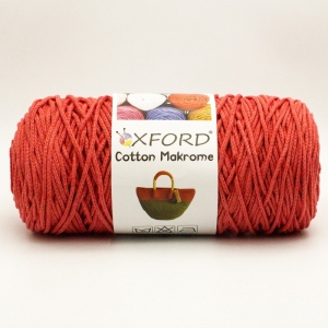Купить пряжу Oxford  Cotton macrome  цвет Морковь  - интернет магазин МелОптЯрн