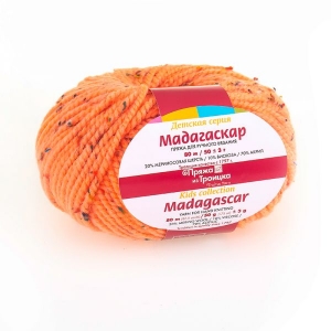 Купить пряжу Кисловодська пряжа Мадагаскар  цвет Оранж8375 - интернет магазин МелОптЯрн