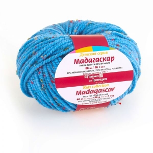Купить пряжу Кисловодська пряжа Мадагаскар  цвет Голубой 8401 - интернет магазин МелОптЯрн