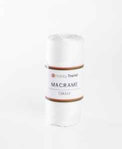 Купить пряжу Hobbytrend Macrame Glitter  цвет 001 - интернет магазин МелОптЯрн