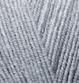 Купить пряжу ALIZE Lanagold Fine цвет 21 серый меланж - интернет магазин МелОптЯрн