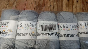 Купить пряжу Ikasyarn Summer Vibes (стрейч) цвет SV117 серый - интернет магазин МелОптЯрн