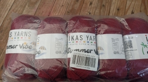 Купить пряжу Ikasyarn Summer Vibes (стрейч) цвет SV125 бургундія - интернет магазин МелОптЯрн