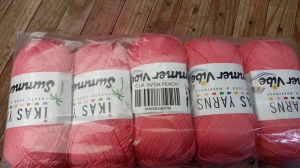 Купить пряжу Ikasyarn Summer Vibes (стрейч) цвет SV104персик - интернет магазин МелОптЯрн