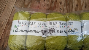 Купить пряжу Ikasyarn Summer Vibes (стрейч) цвет SV108яркозелений - интернет магазин МелОптЯрн