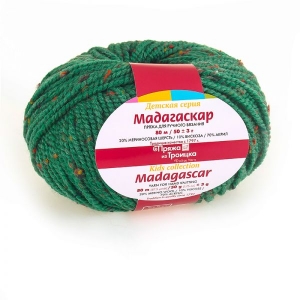 Купить пряжу Кисловодська пряжа Мадагаскар  цвет Зелёный 8394 - интернет магазин МелОптЯрн